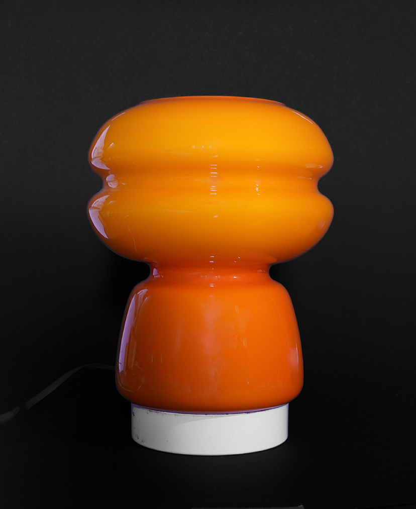 Lampe de table à poser vintage orange