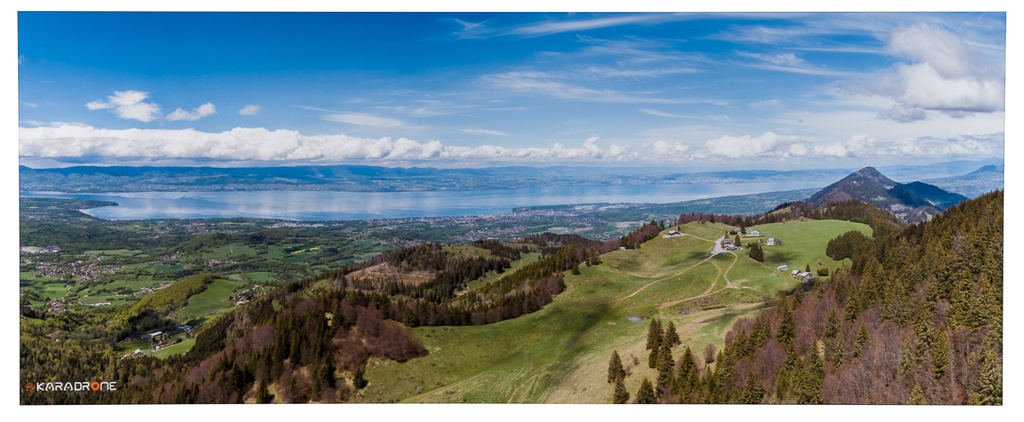 Photo paysage Haute-Savoie  100 x 40 cm _By Karadrone