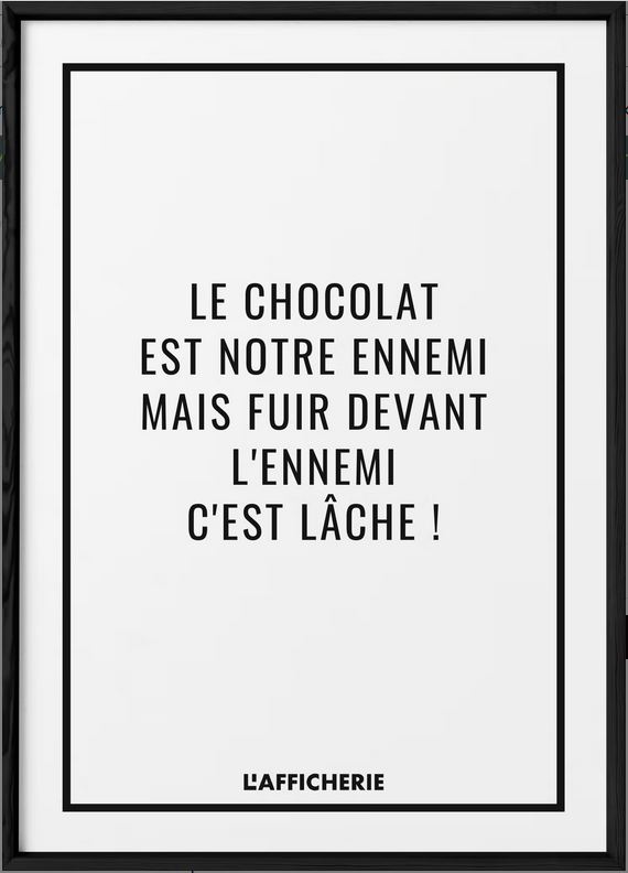 Affiche &quot;Le chocolat&quot;