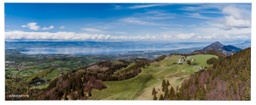 Tableau paysage Haute-Savoie  100 x 40 cm _By Karadrone