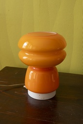 [241023] Lampe de table en opaline orange vintage*