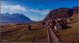 Tableau paysage Suisse   55 x 30 cm _By Karadrone